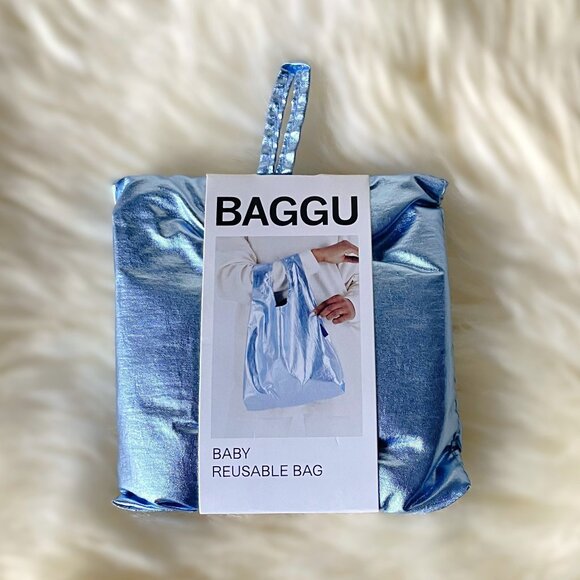 NWT Baby Baggu - Metallic Light Blue - Picture 1 of 8